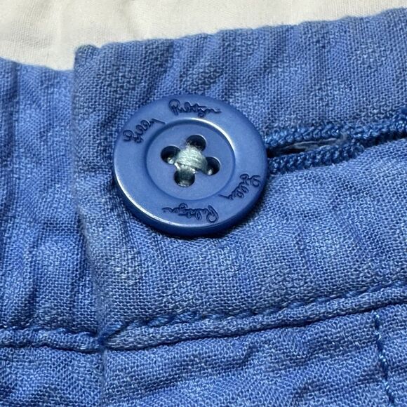 Lilly Pulitzer The Buttercup Shorts Scalloped Blue Textured Size 0 Preppy Summer - Picture 12 of 12